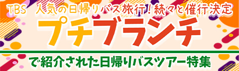  TBS｜プチブランチで紹介された日帰りバスツアー特集